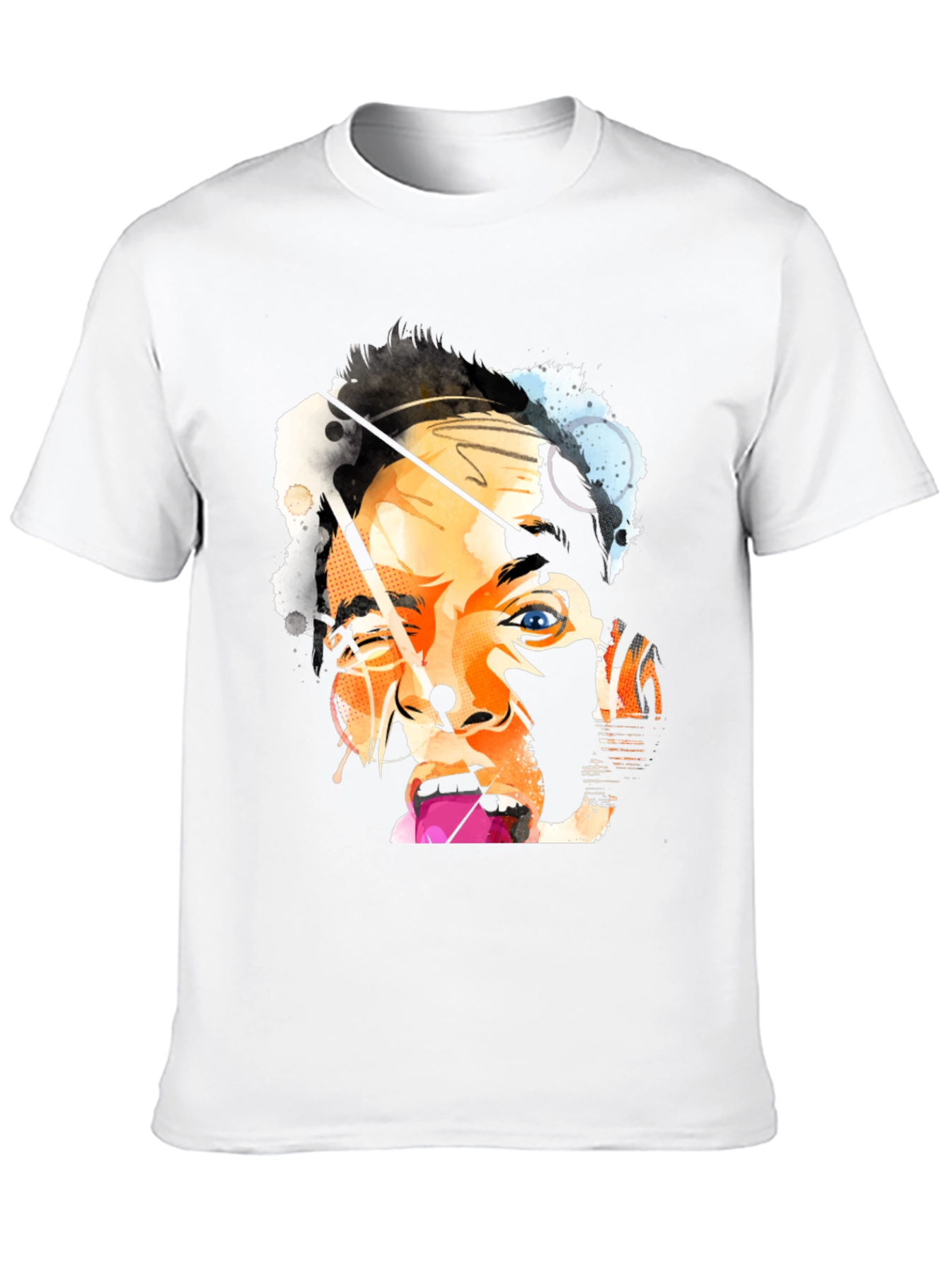 Abstract Portrait Black T-Shirt