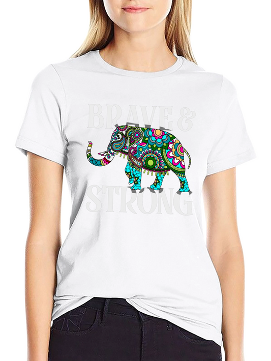Brave & Strong Elephant Graphic Tee
