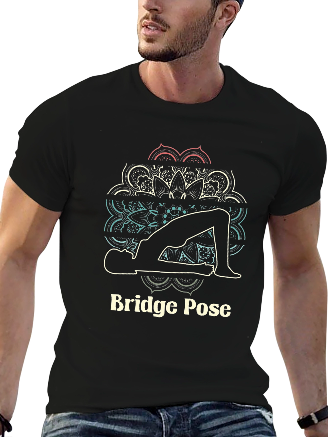 Yoga Bridge Pose Graphic T-Shirt