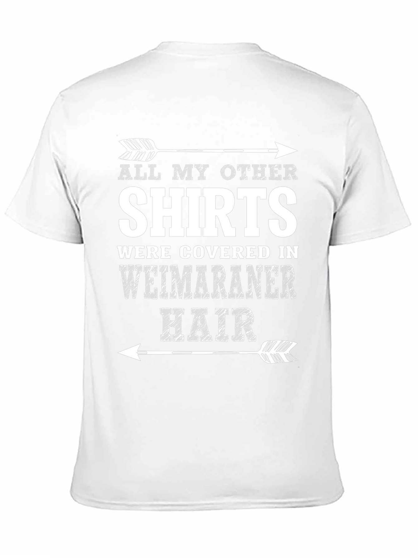 Weimaraner Hair Arrow T-Shirt - Dog Lover Gift