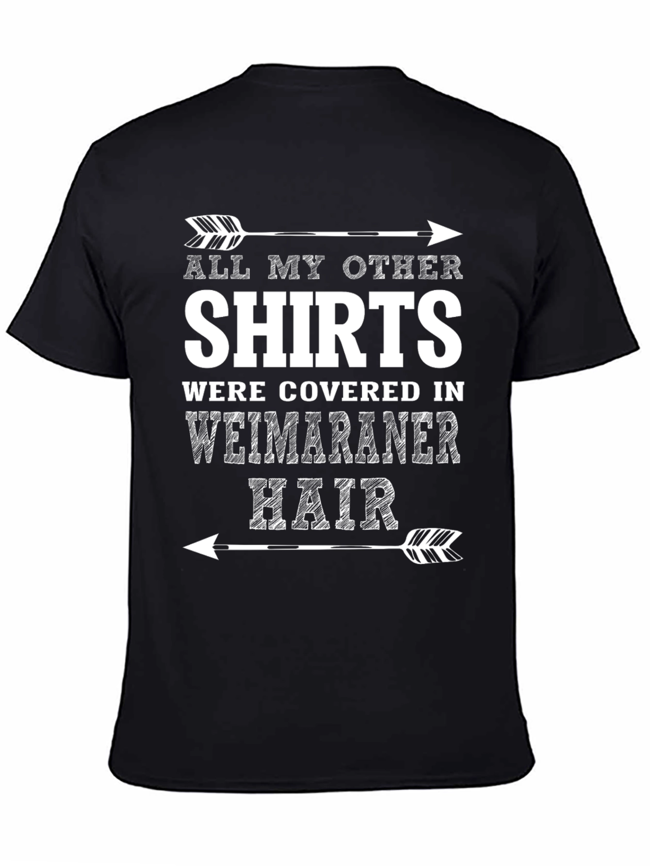 Weimaraner Hair Arrow T-Shirt - Dog Lover Gift