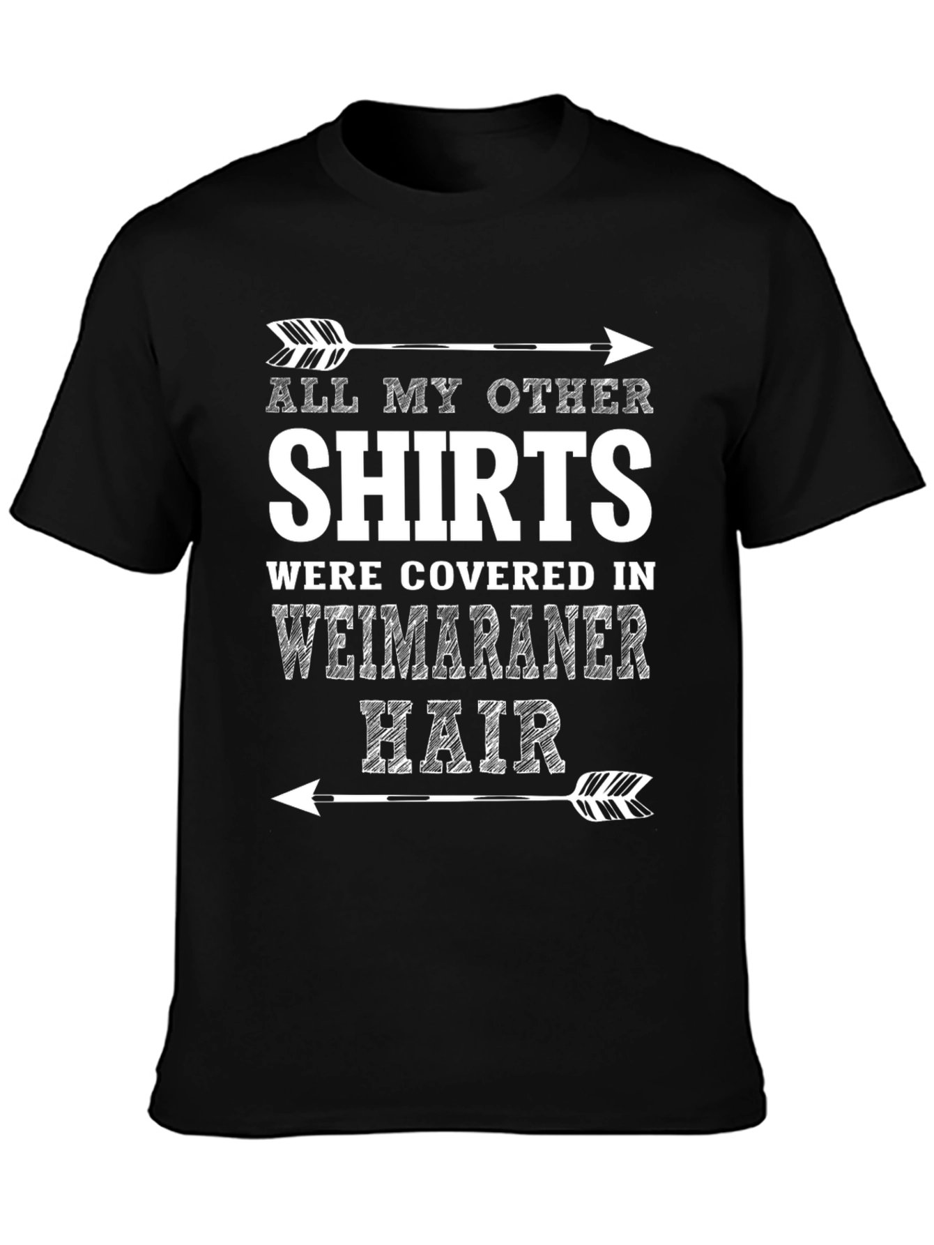 Weimaraner Hair Arrow T-Shirt - Dog Lover Gift
