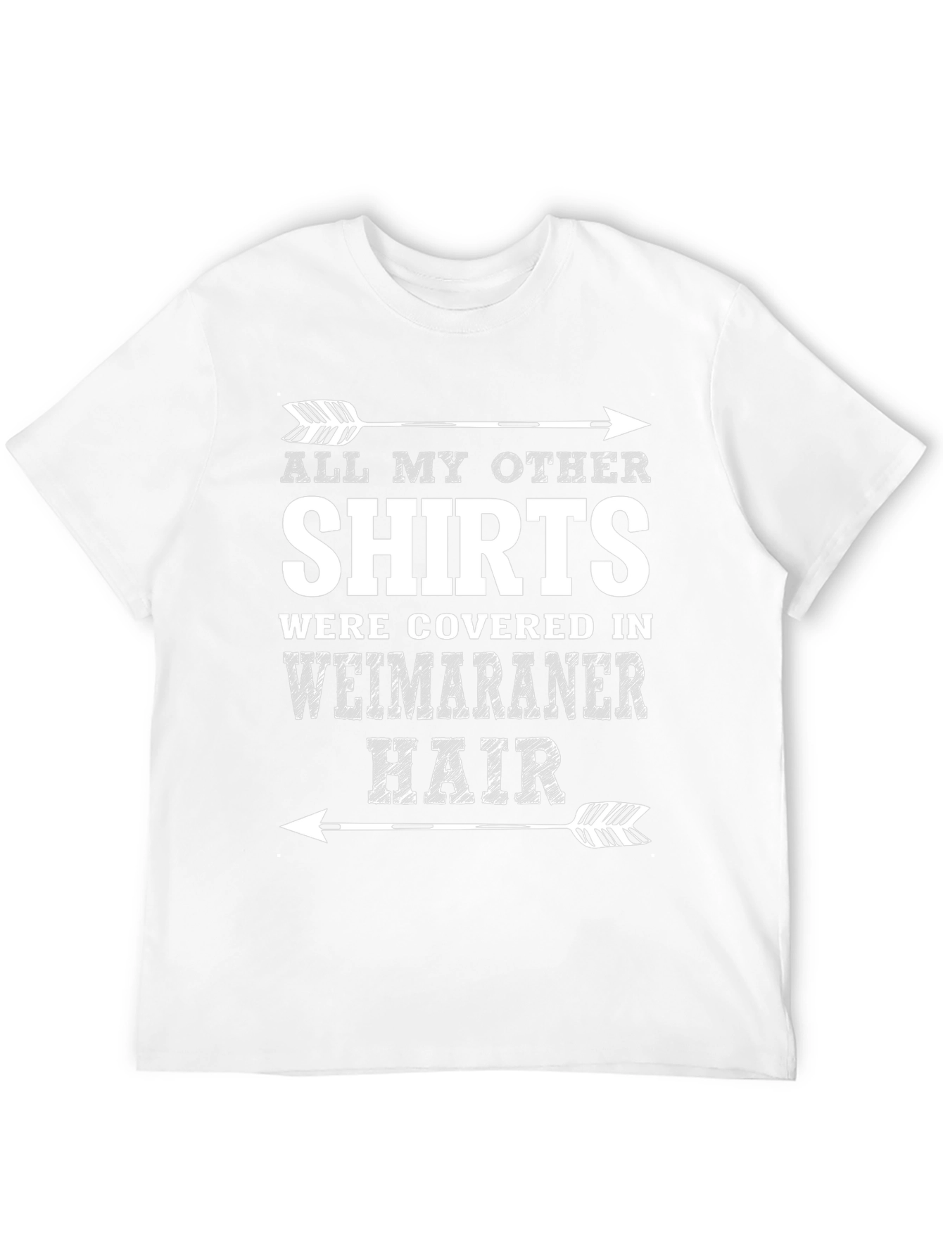Weimaraner Hair Arrow T-Shirt - Dog Lover Gift