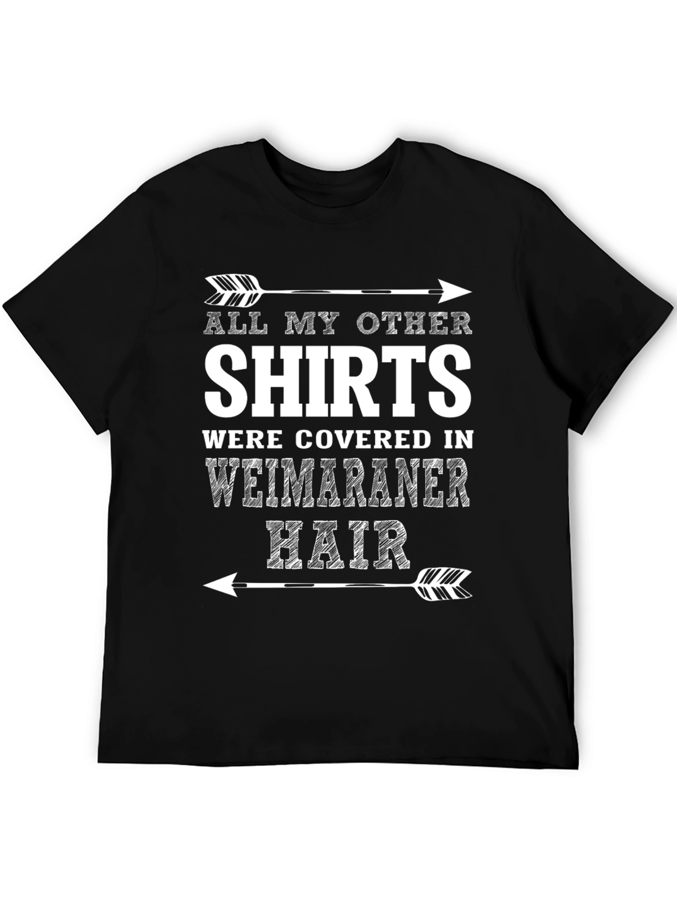 Weimaraner Hair Arrow T-Shirt - Dog Lover Gift