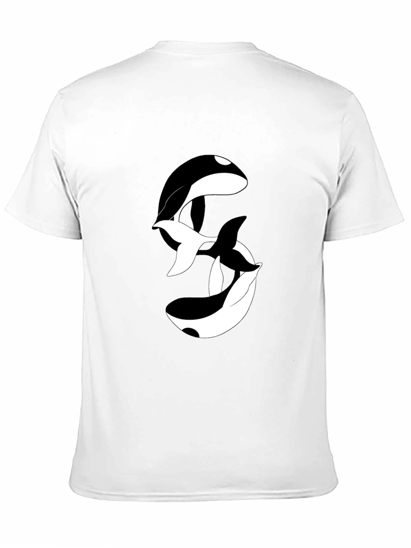 Orca Yin Yang Black Graphic Tee