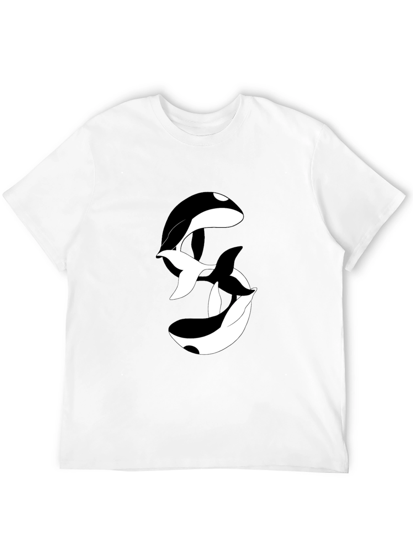 Orca Yin Yang Black Graphic Tee