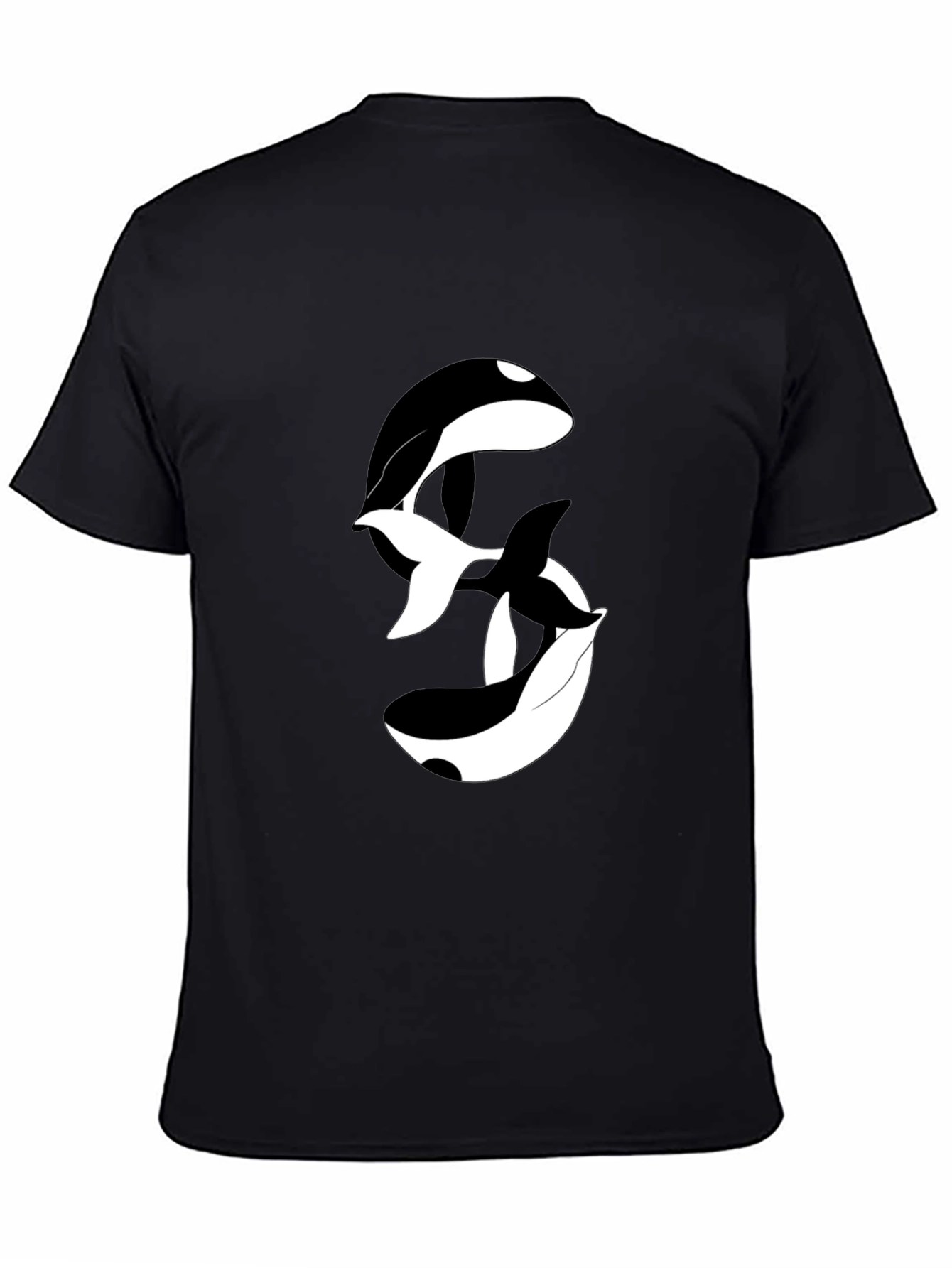 Orca Yin Yang Black Graphic Tee
