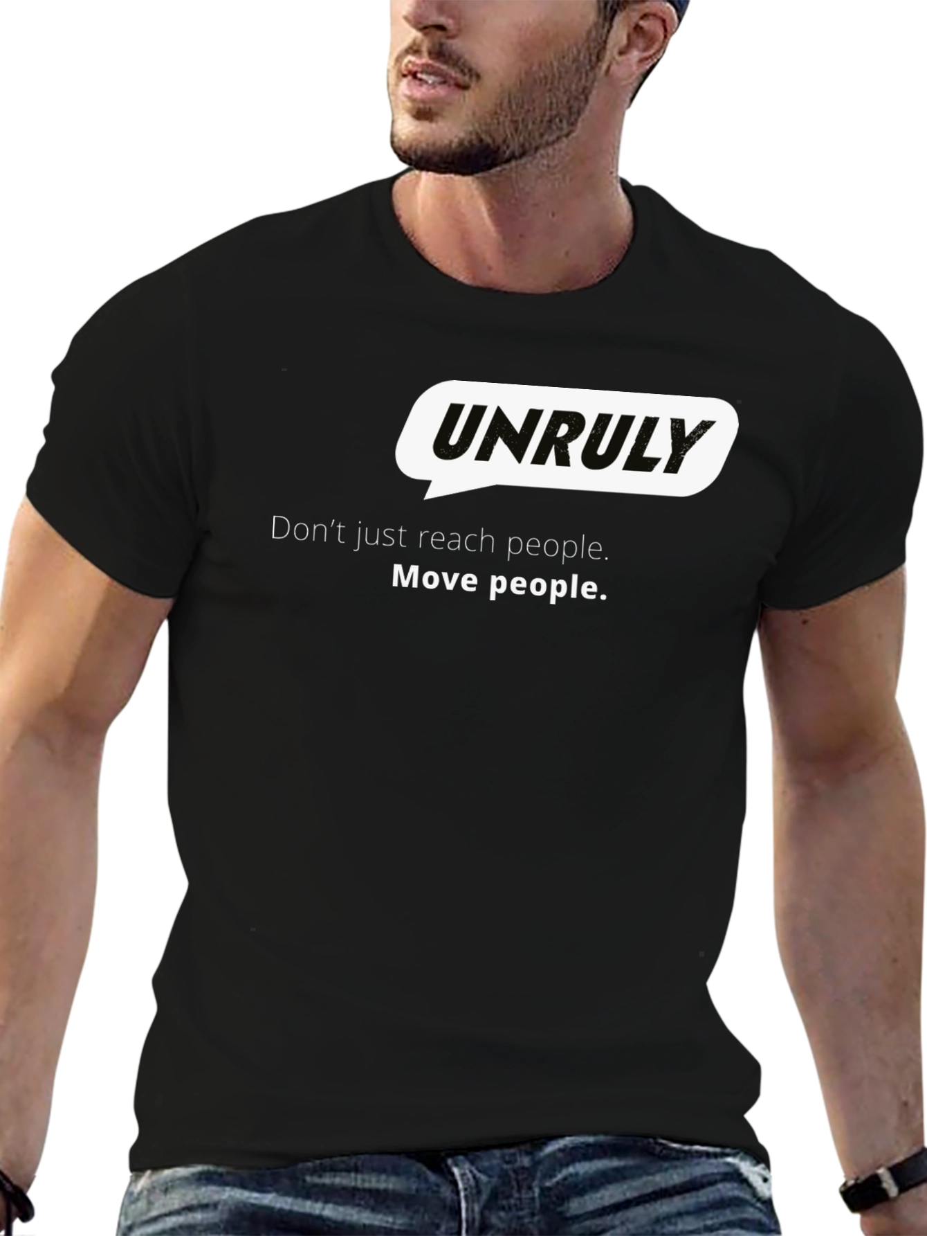 Unruly Graphic Black Tee - Move People