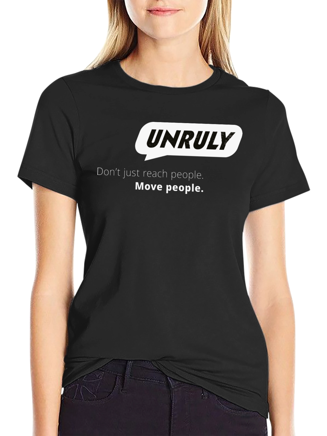 Unruly Graphic Black Tee - Move People