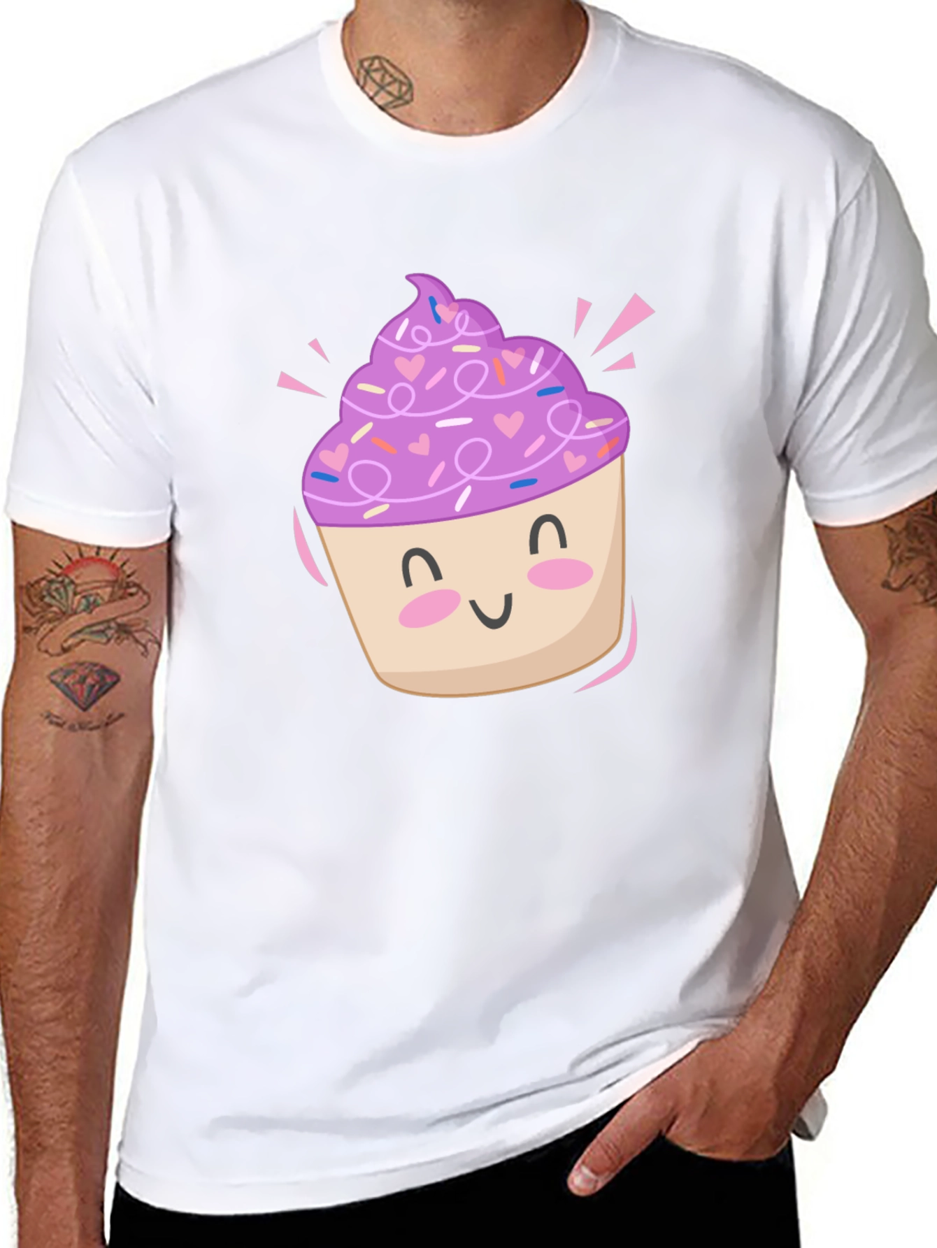 Cute Cupcake Graphic Tee - Sweet Style