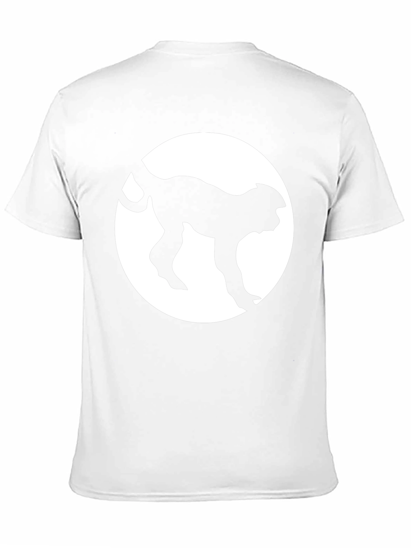 Monkey Silhouette Graphic Tee - Black