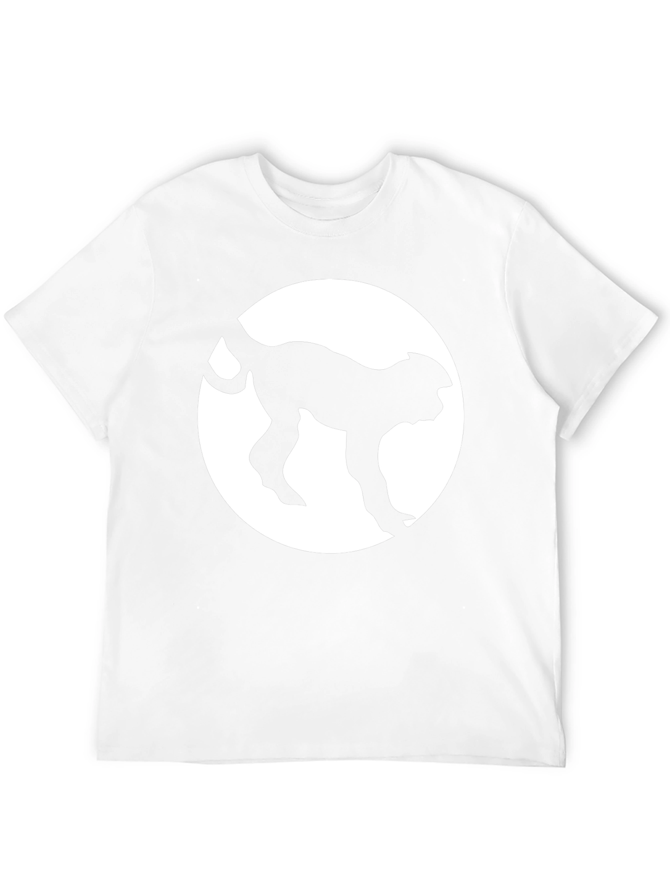 Monkey Silhouette Graphic Tee - Black