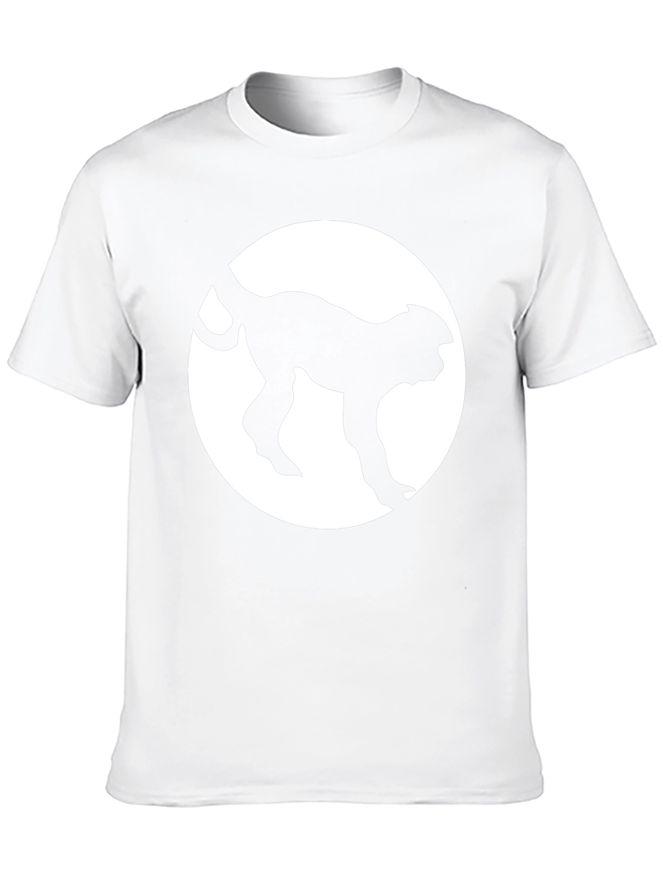 Monkey Silhouette Graphic Tee - Black