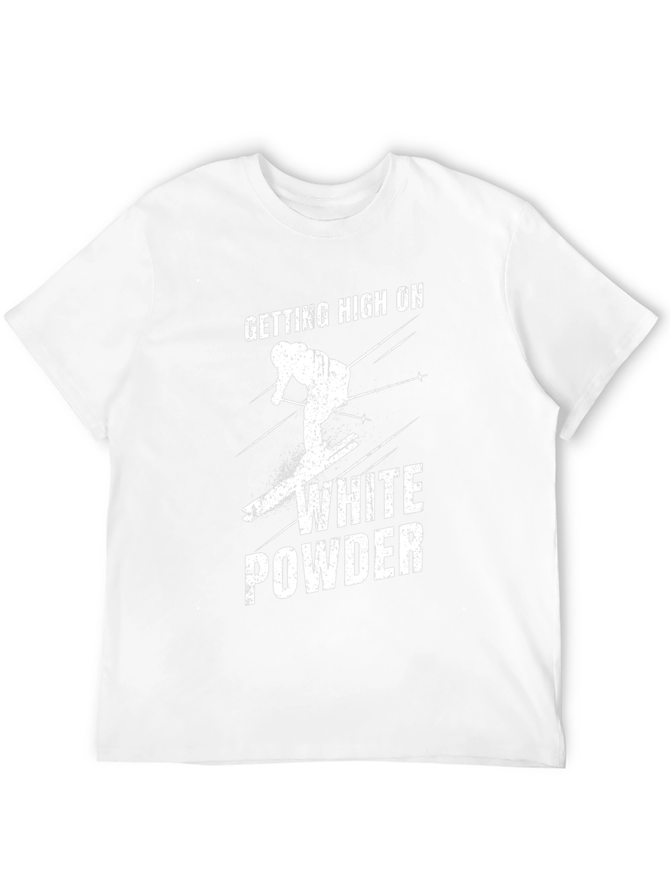 Getting High on White Powder Black T-Shirt