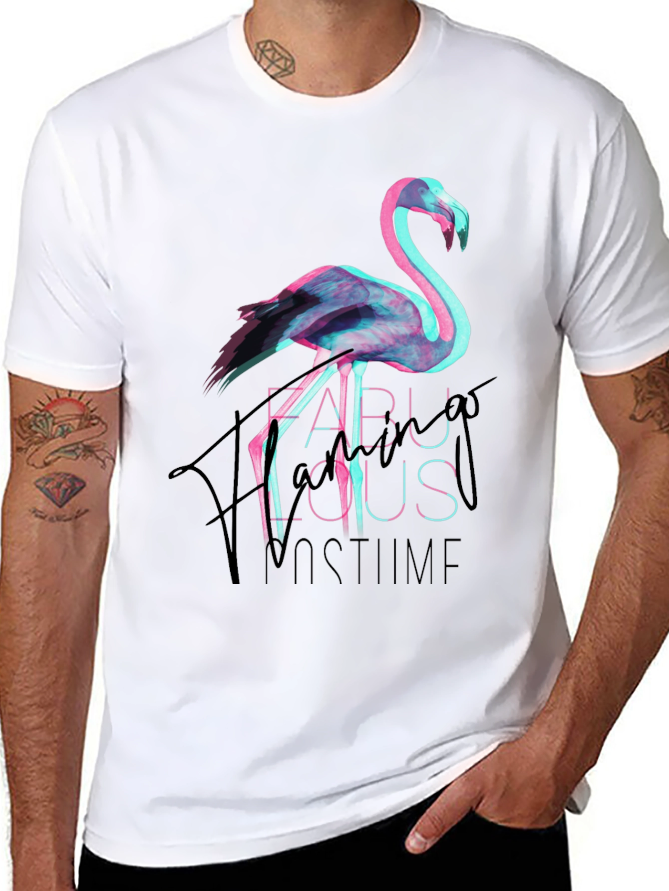 Fabulous Flamingo Costume Party Tee