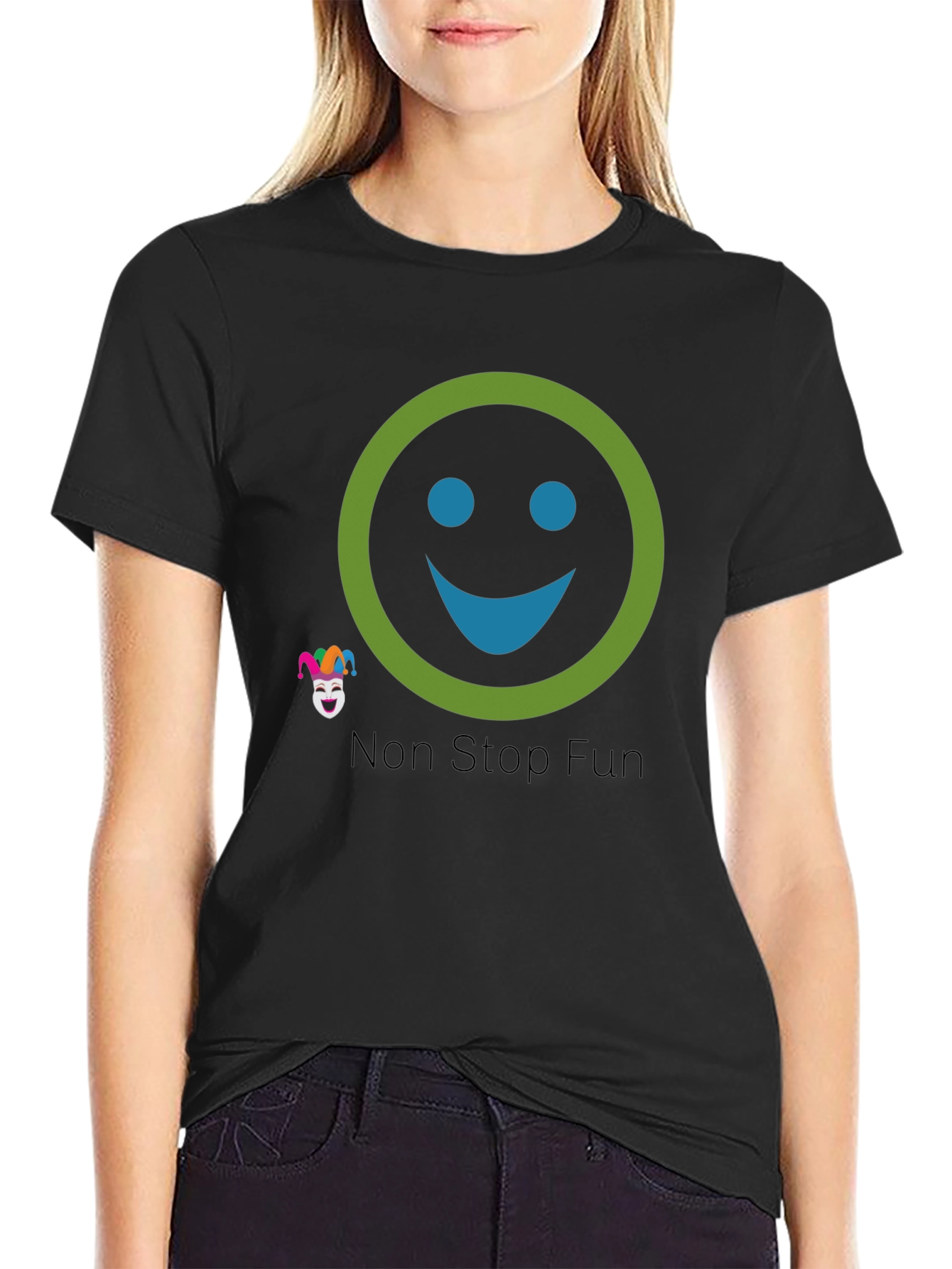 Fun Smiley Graphic Tee - Non Stop Fun