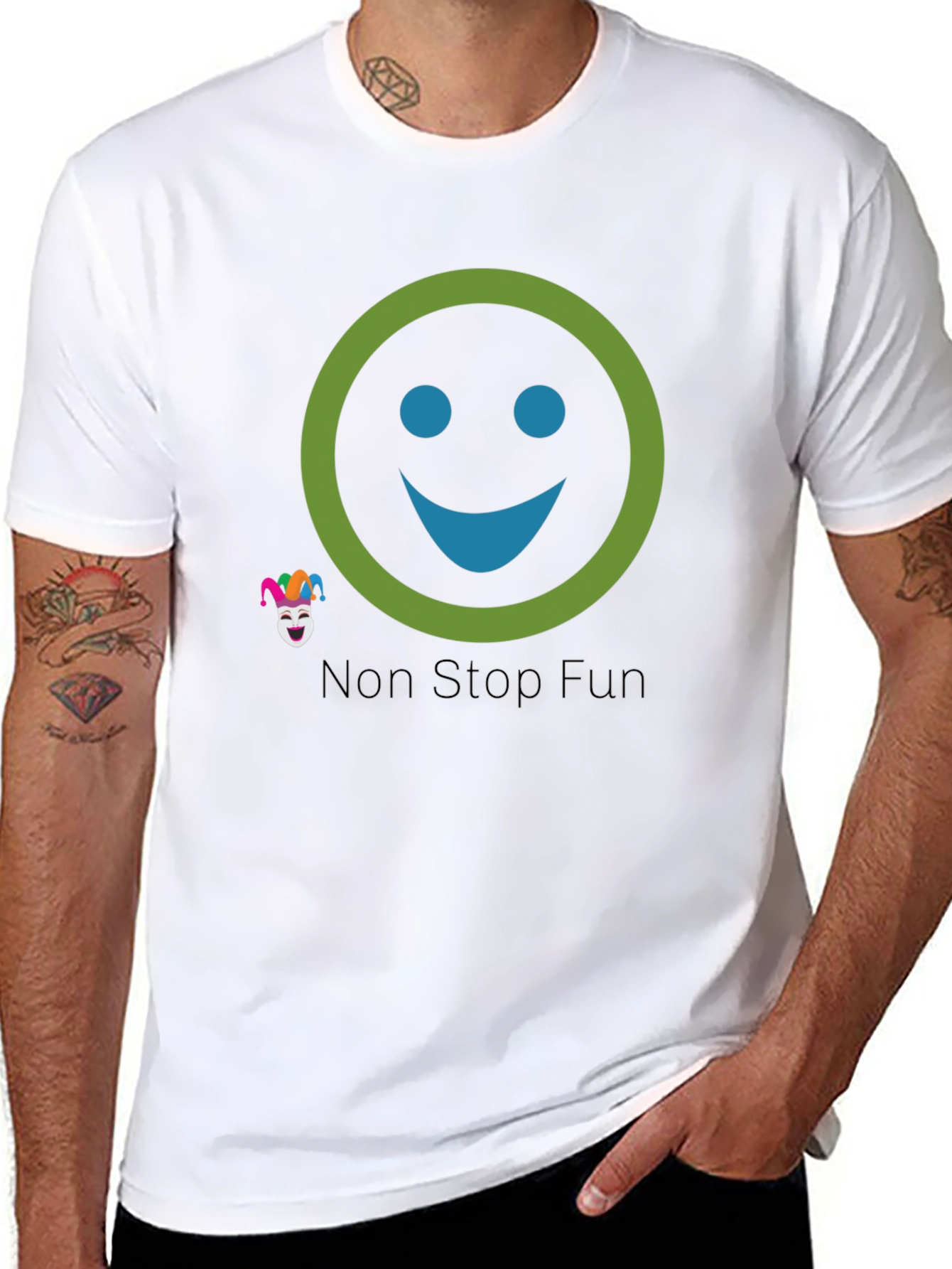 Fun Smiley Graphic Tee - Non Stop Fun