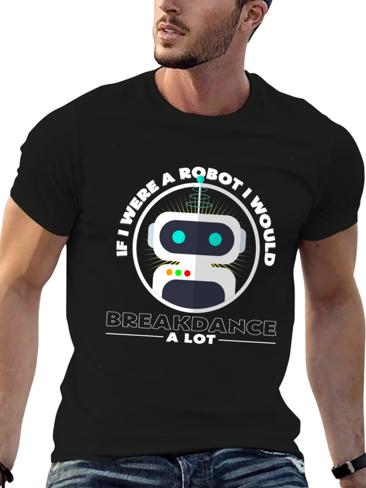 Robot Breakdance Graphic T-Shirt - Fun & Unique!