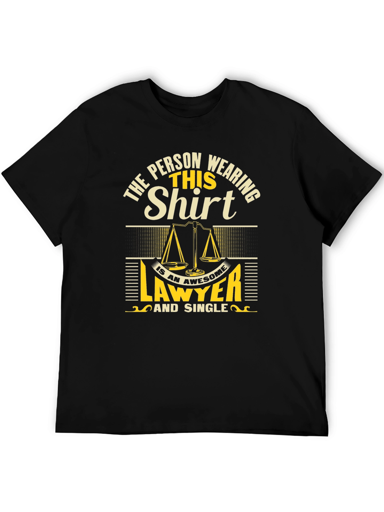 Awesome Lawyer Single Black Graphic Tee