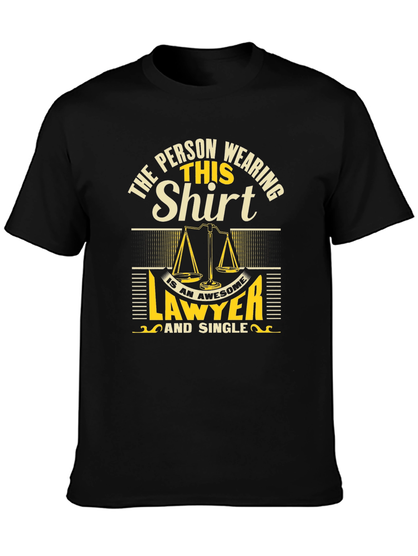 Awesome Lawyer Single Black Graphic Tee