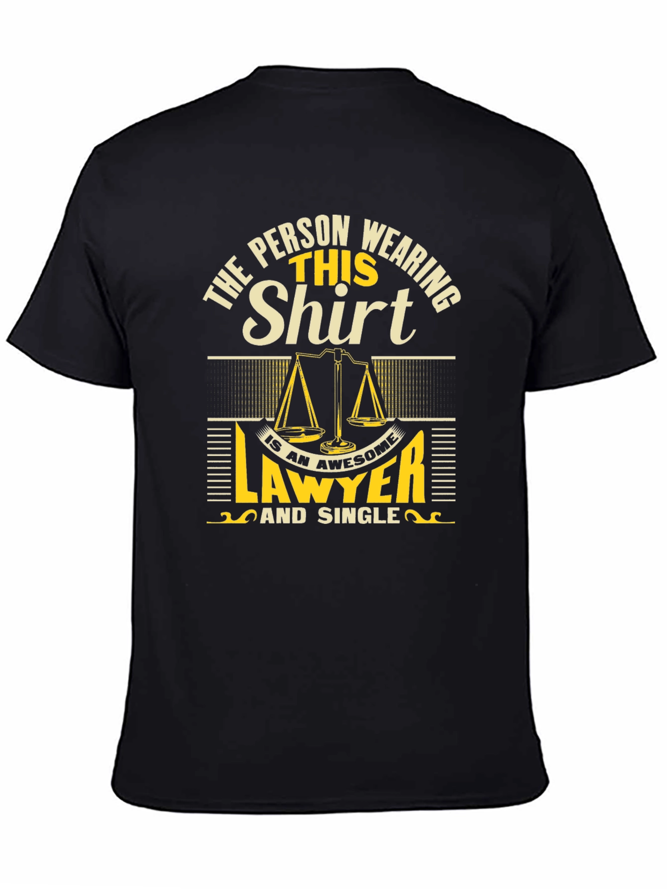 Awesome Lawyer Single Black Graphic Tee