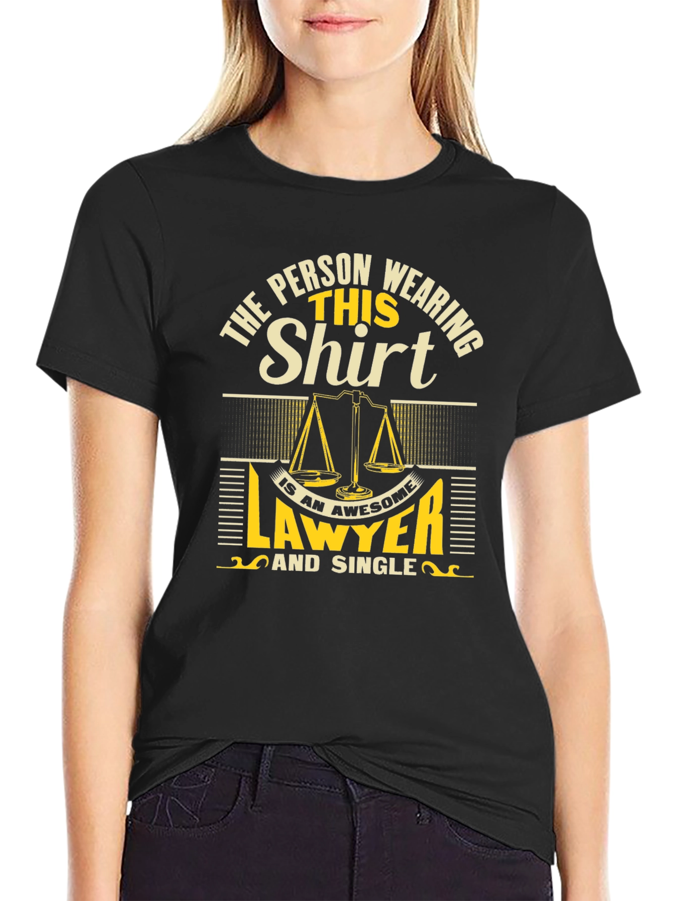 Awesome Lawyer Single Black Graphic Tee