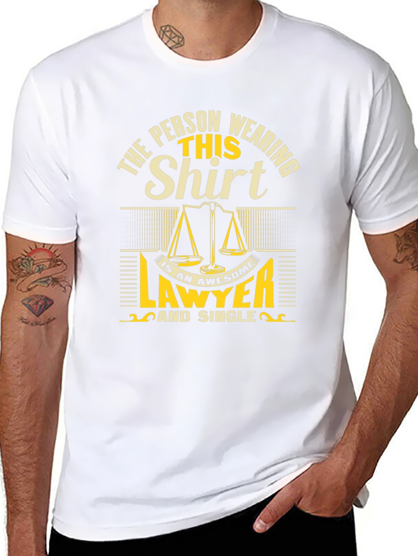 Awesome Lawyer Single Black Graphic Tee