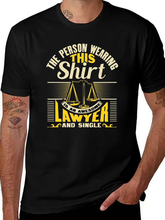 Awesome Lawyer Single Black Graphic Tee