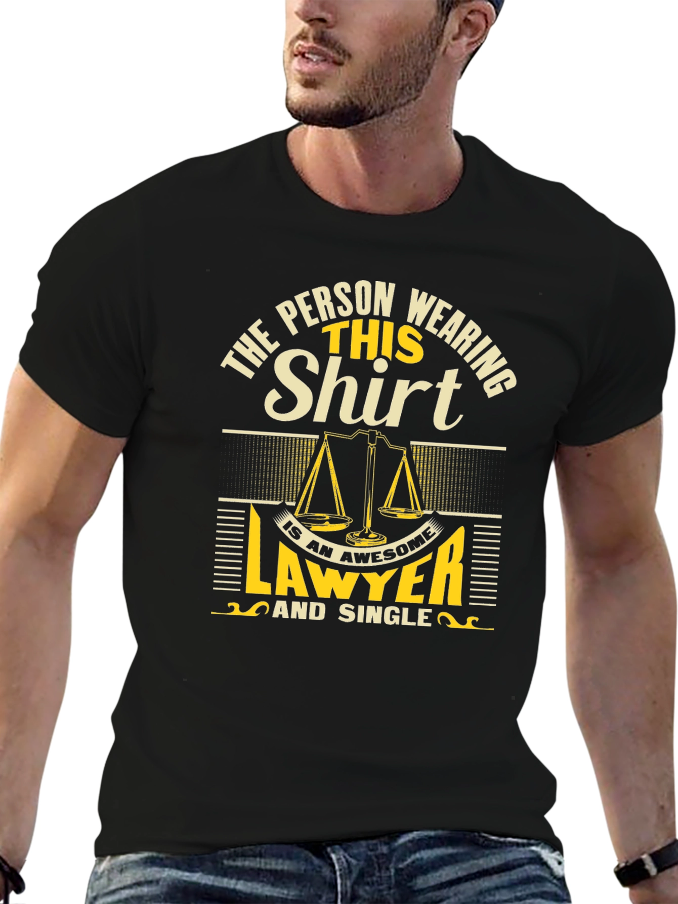 Awesome Lawyer Single Black Graphic Tee