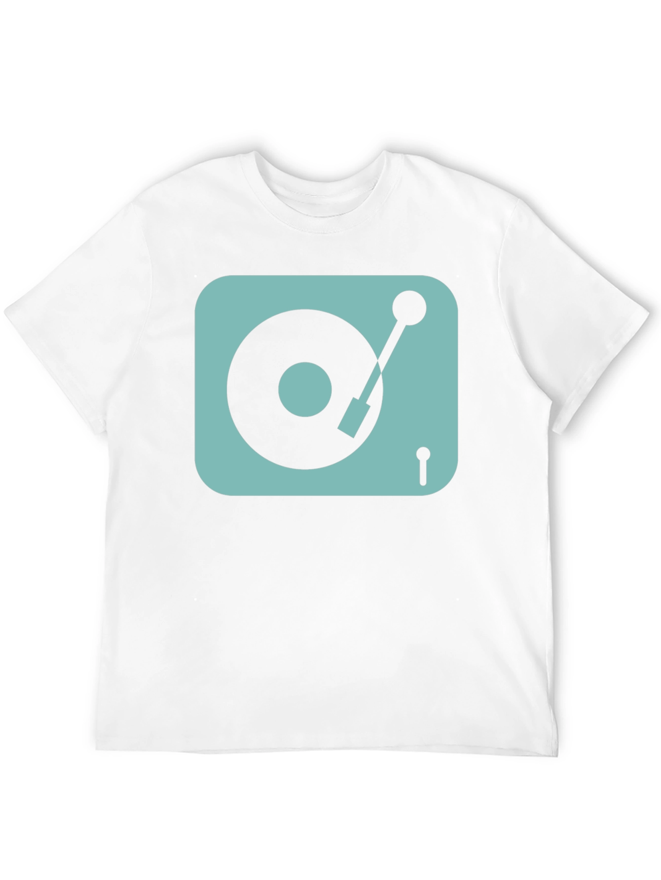 Retro Turntable Graphic Tee - Black
