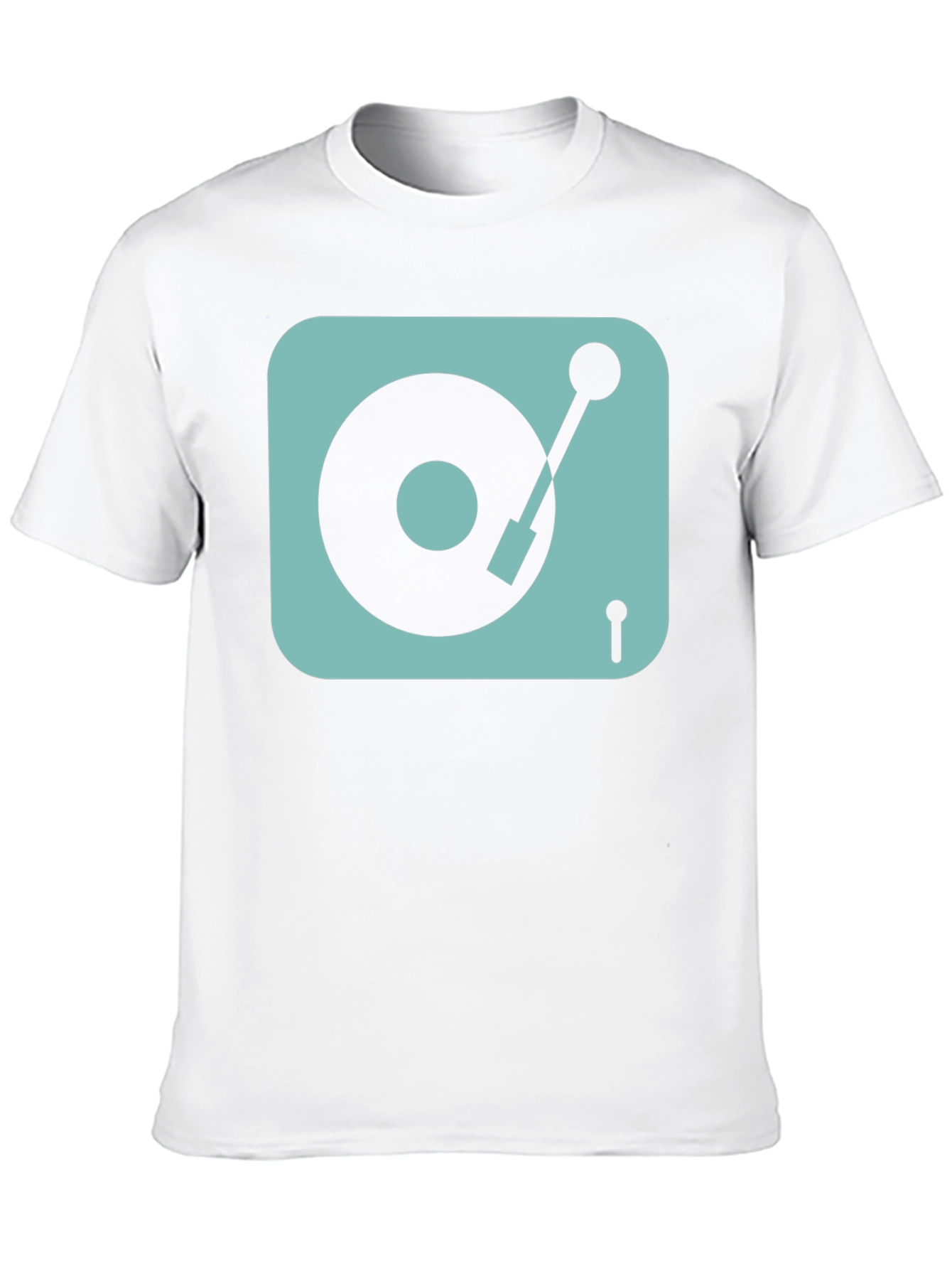 Retro Turntable Graphic Tee - Black