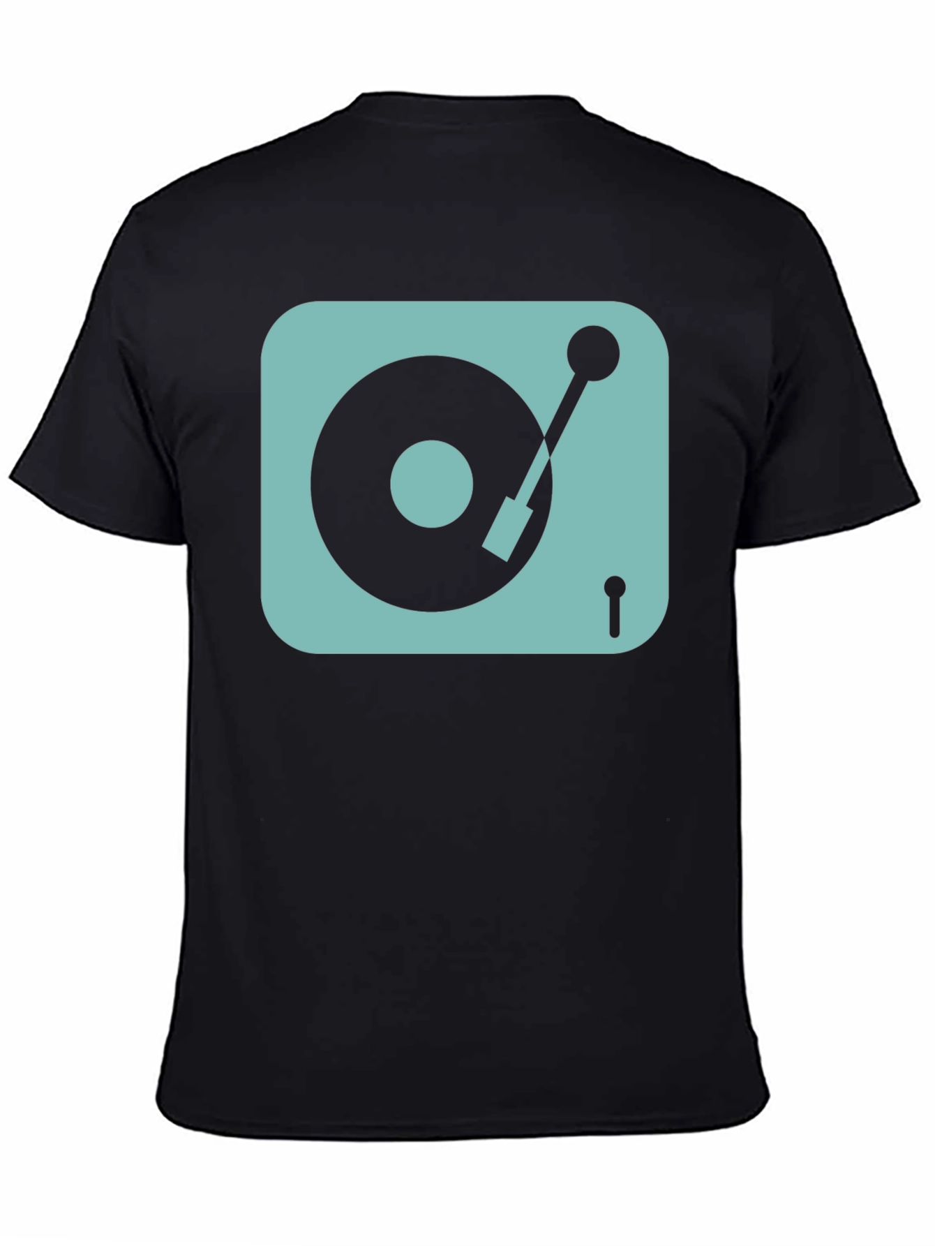 Retro Turntable Graphic Tee - Black