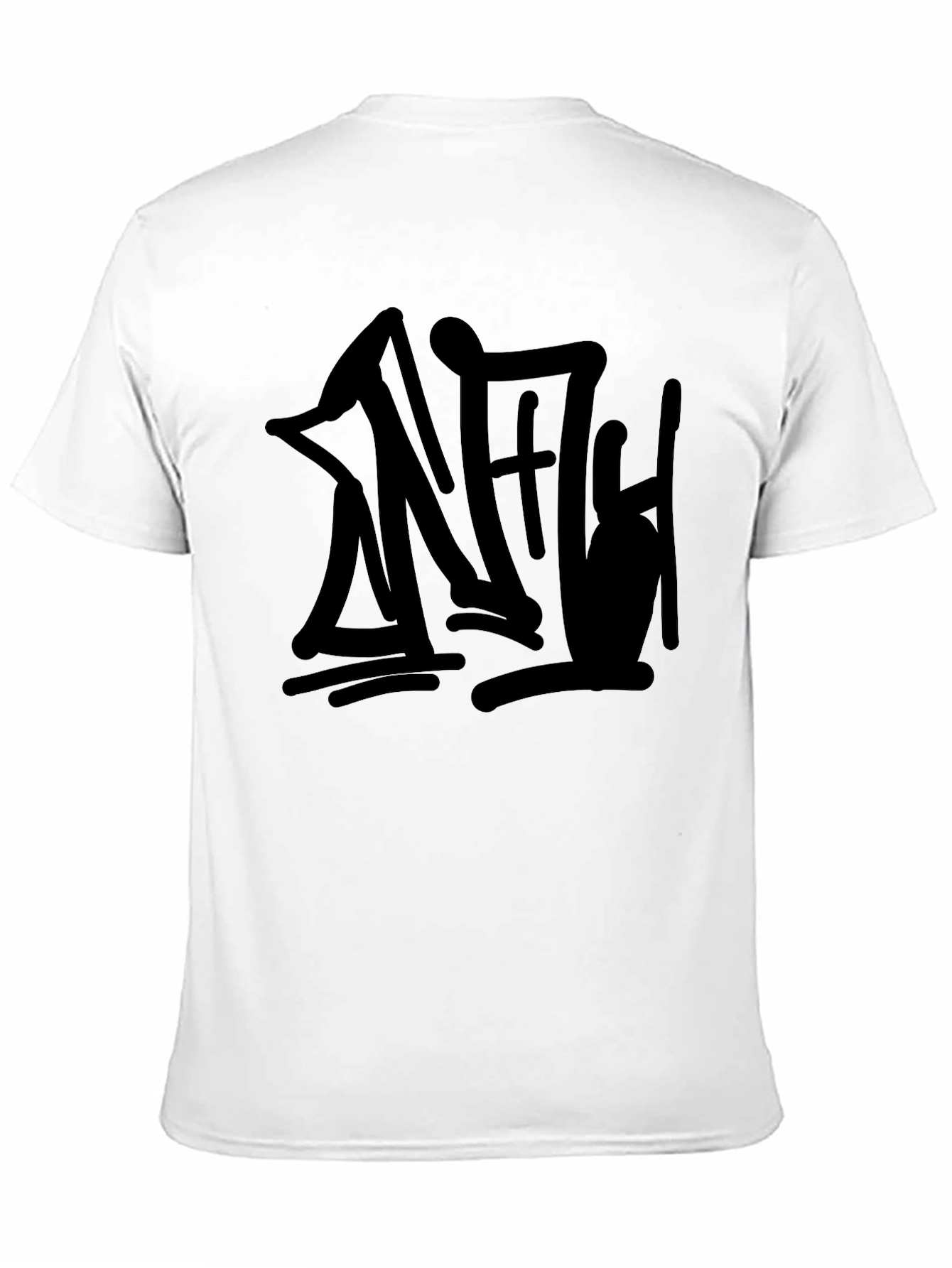 Black T-Shirt with Abstract Graphic