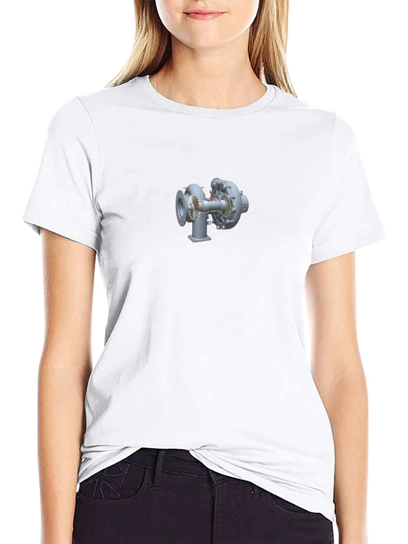 Turbocharger Graphic Tee - Black Cotton Blend