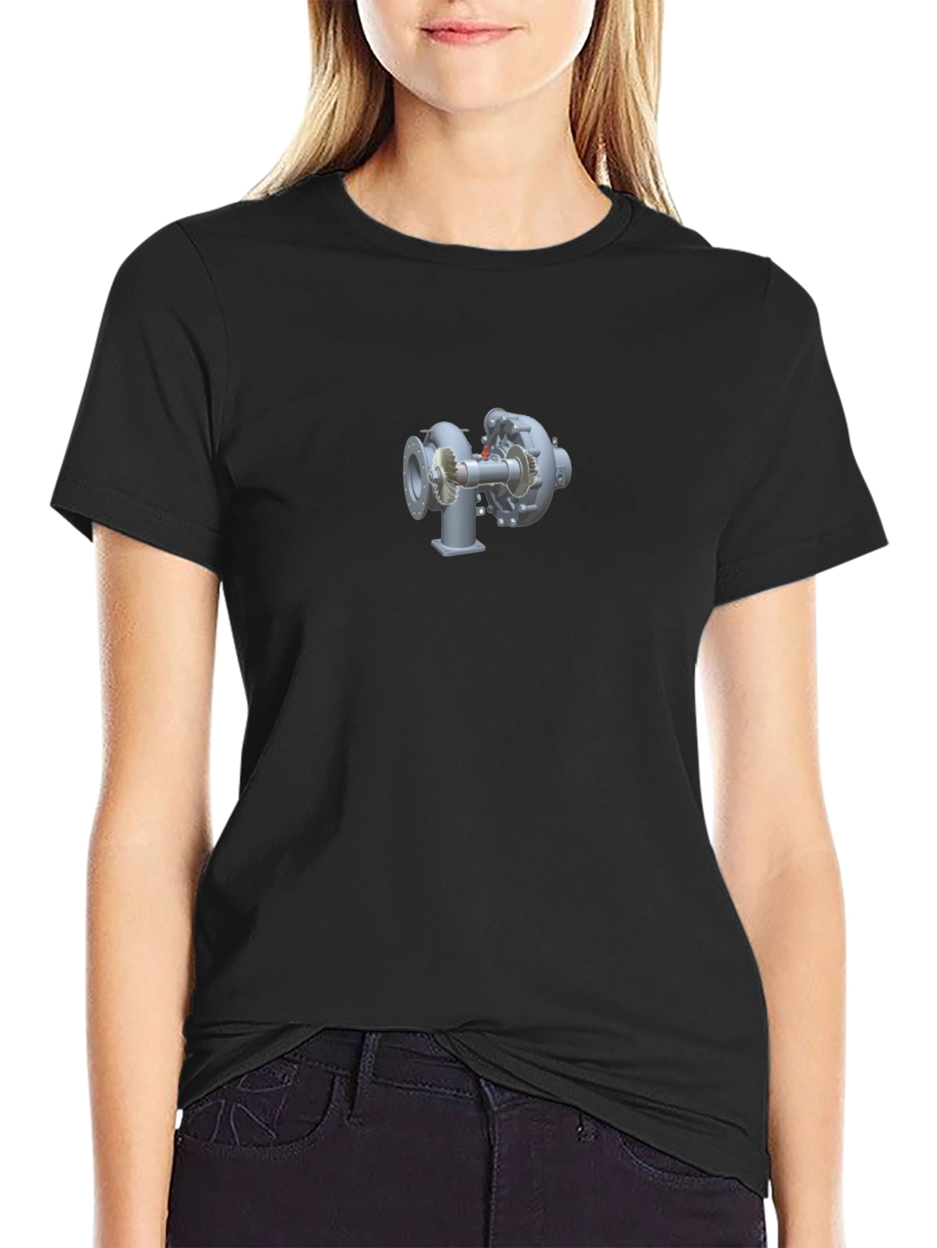 Turbocharger Graphic Tee - Black Cotton Blend