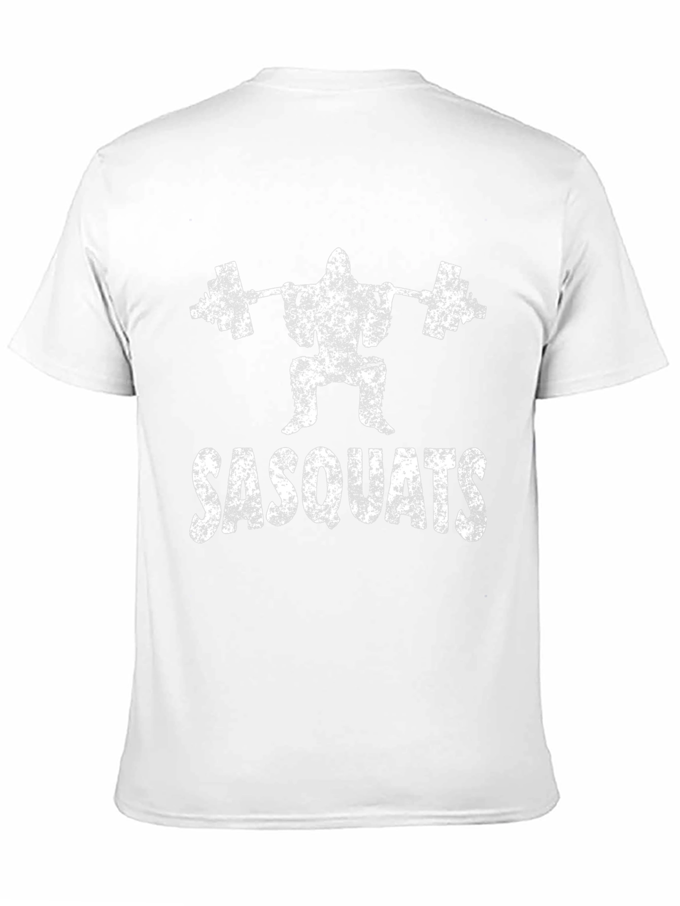 Sasquats Black T-Shirt: Weightlifting Bigfoot Design
