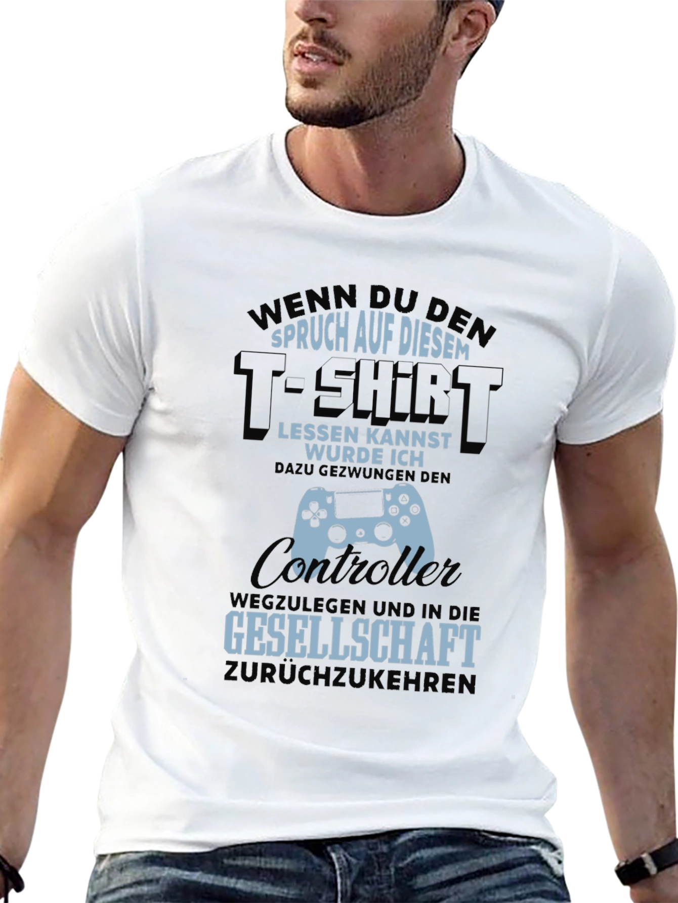 Funny Gamer T-Shirt - Read This Then Go Outside!