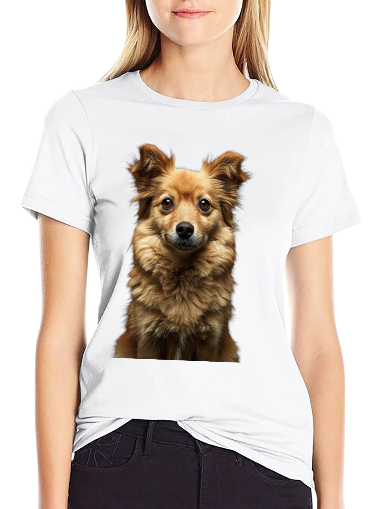 Dog Breed Graphic Print Black T-Shirt