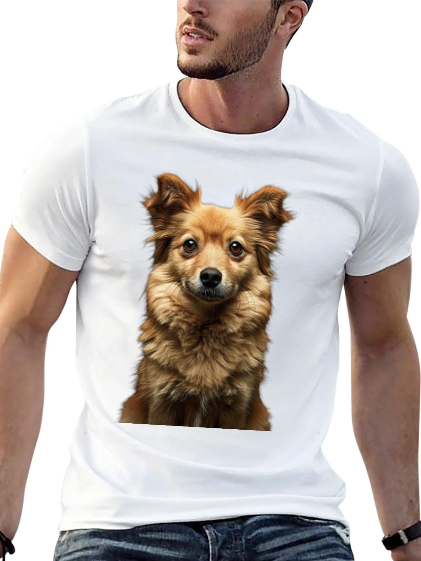 Dog Breed Graphic Print Black T-Shirt