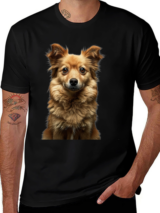 Dog Breed Graphic Print Black T-Shirt