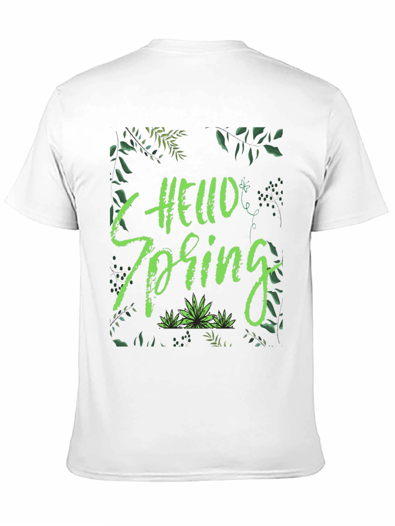 Hello Spring Black T-Shirt