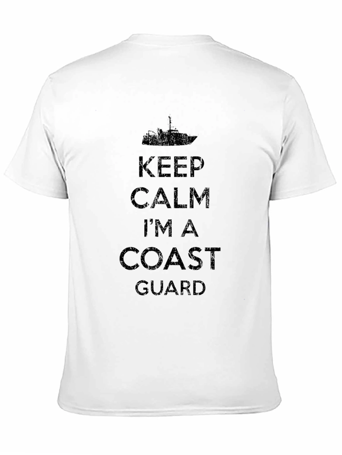 Keep Calm Coast Guard Black T-Shirt