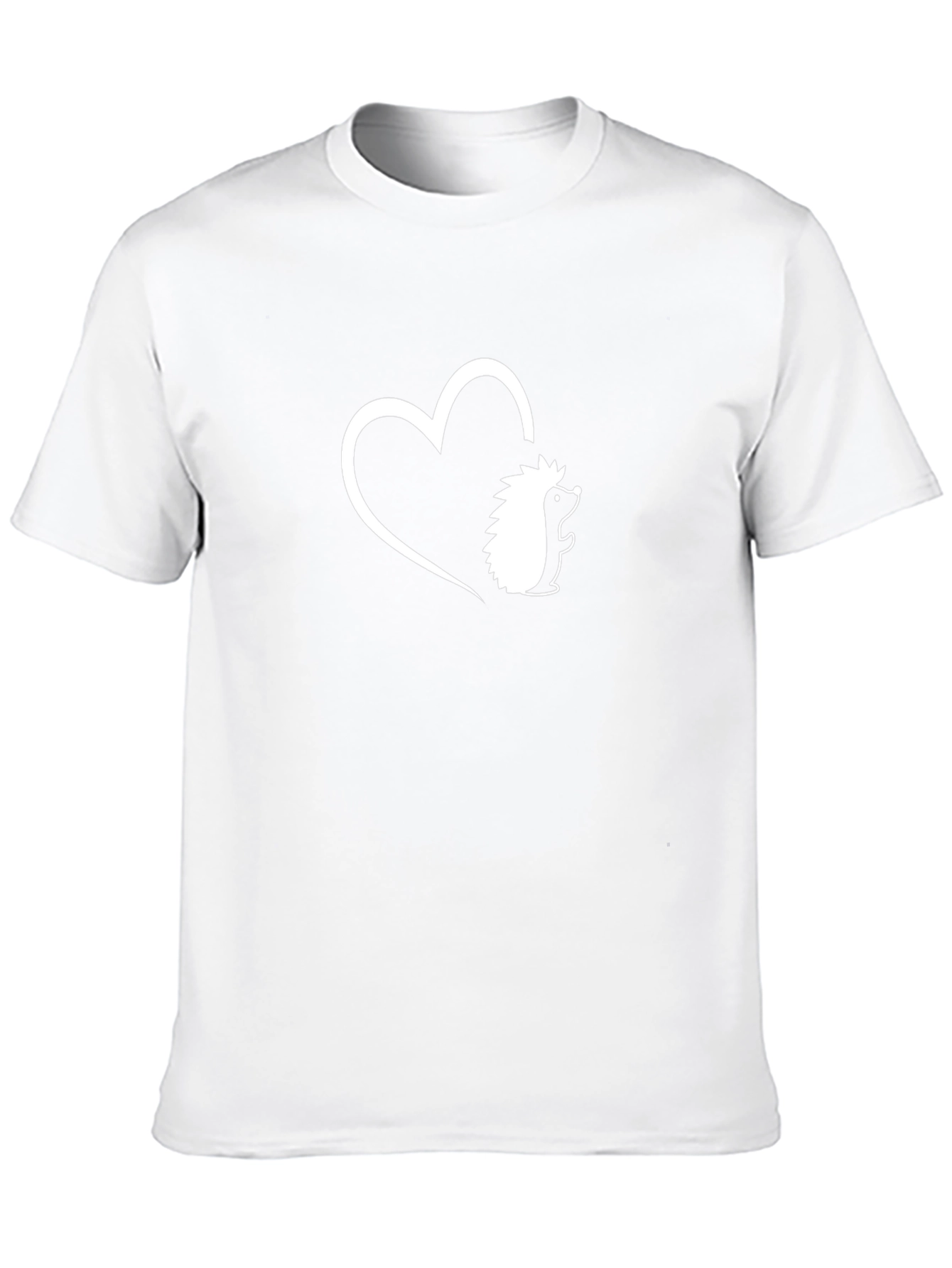 Hedgehog Heart Graphic Tee - Black Casual T-Shirt