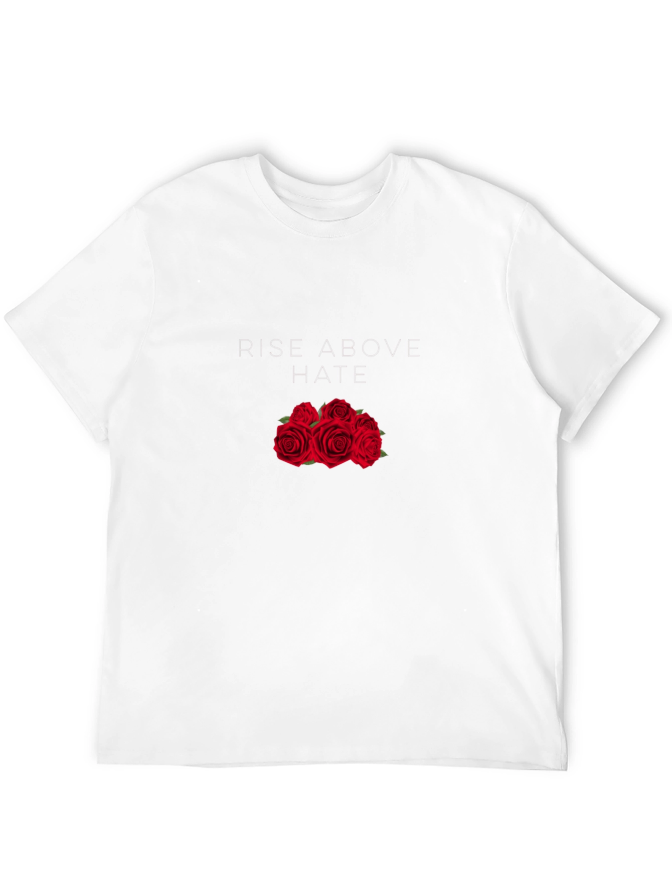 Black T-Shirt with Roses