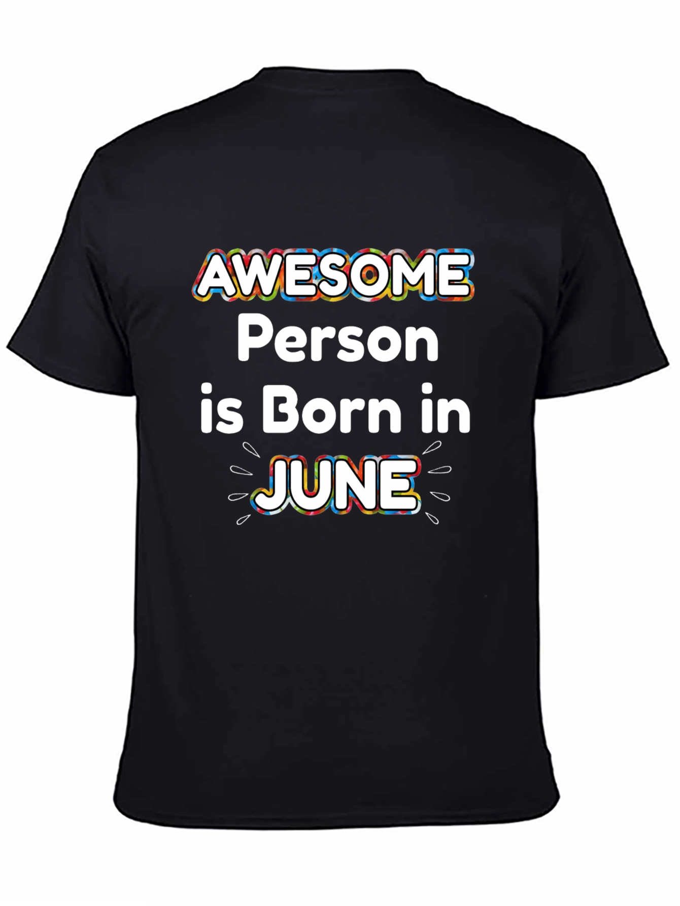 Awesome Person Born in June Black T-Shirt