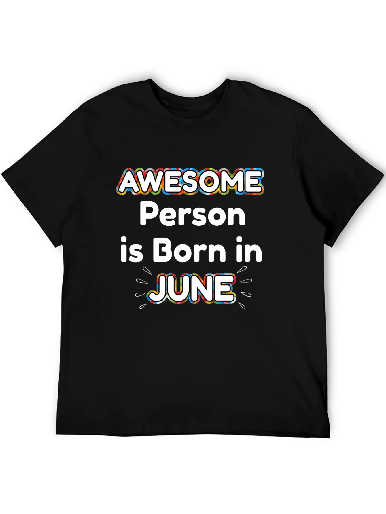 Awesome Person Born in June Black T-Shirt