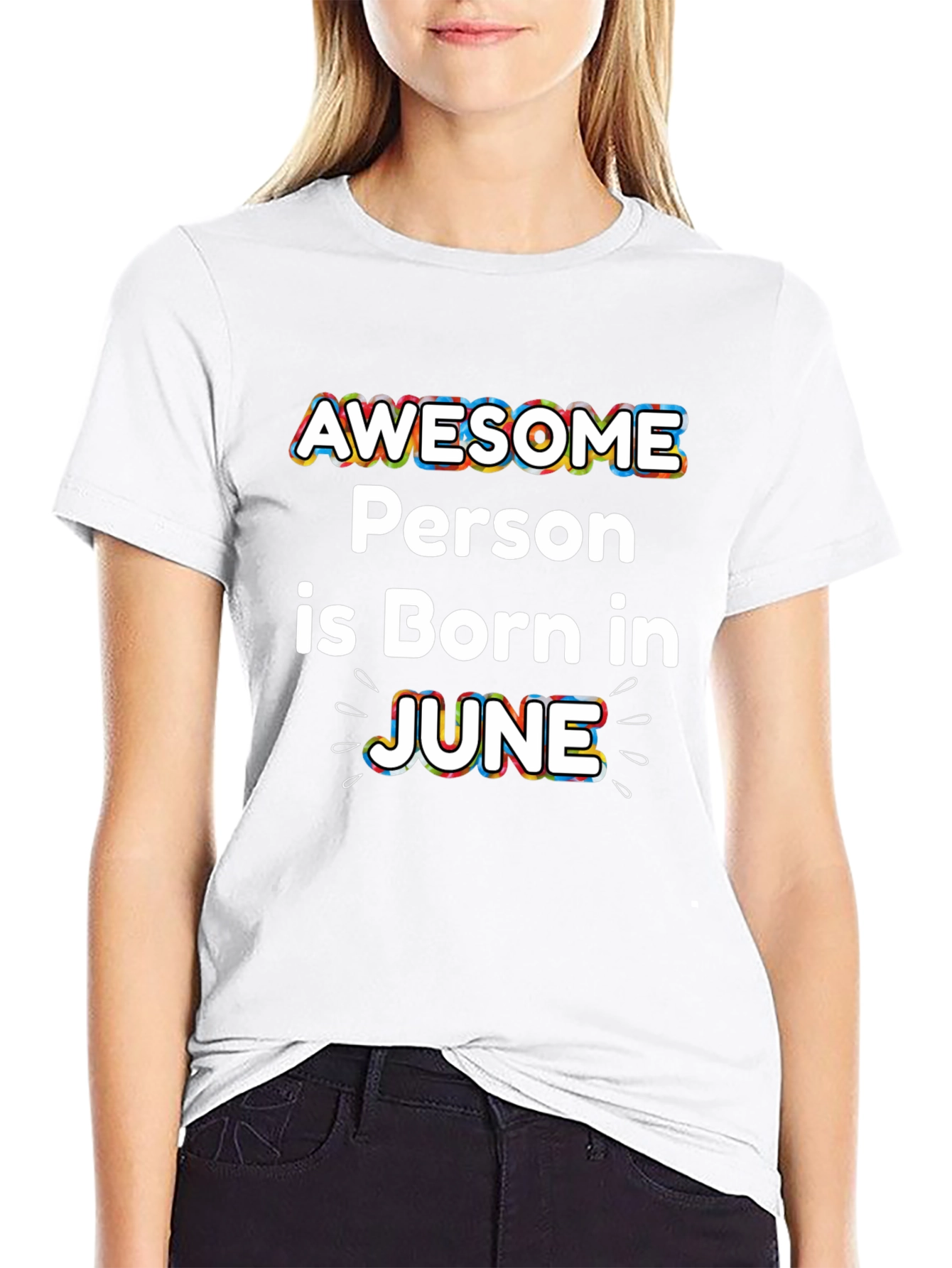 Awesome Person Born in June Black T-Shirt