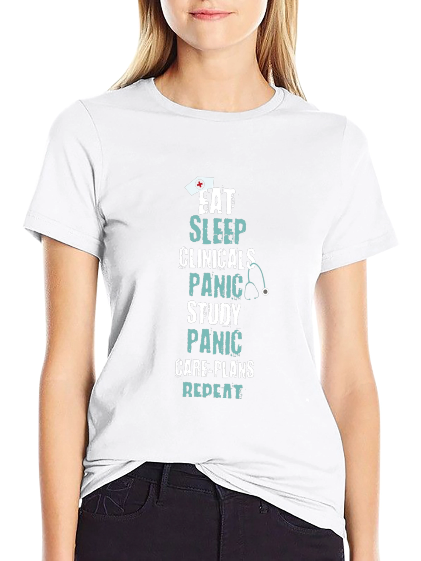 Eat Sleep Clinicals Funny Nurse T-Shirt