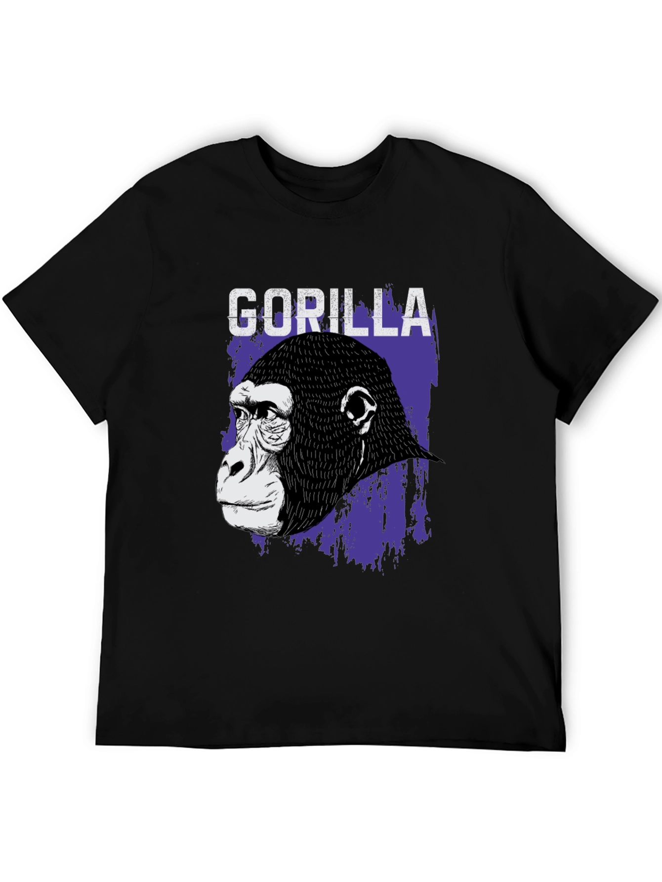 Gorilla Graphic T-Shirt - Black Crew Neck Tee