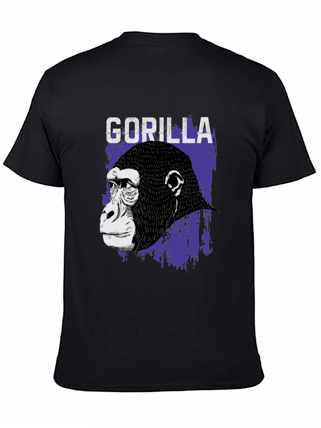 Gorilla Graphic T-Shirt - Black Crew Neck Tee